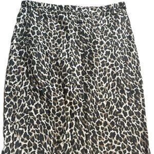 J. Crew Leopard Pencil Midi Skirt